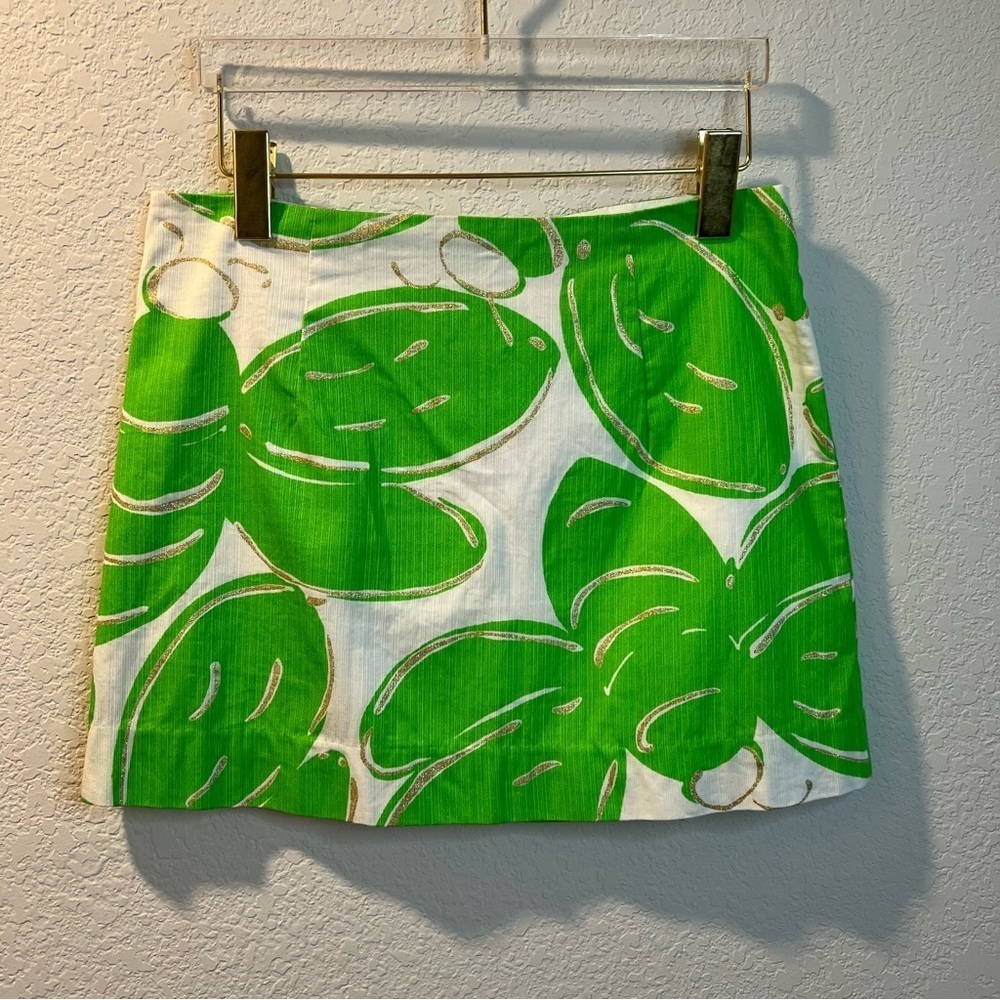 Women’s new Lilly Pulitzer green Tate stinger bee mini skirt size 2